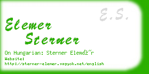 elemer sterner business card